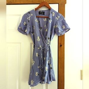 Reformation Adele Wrap Dress in Lilac